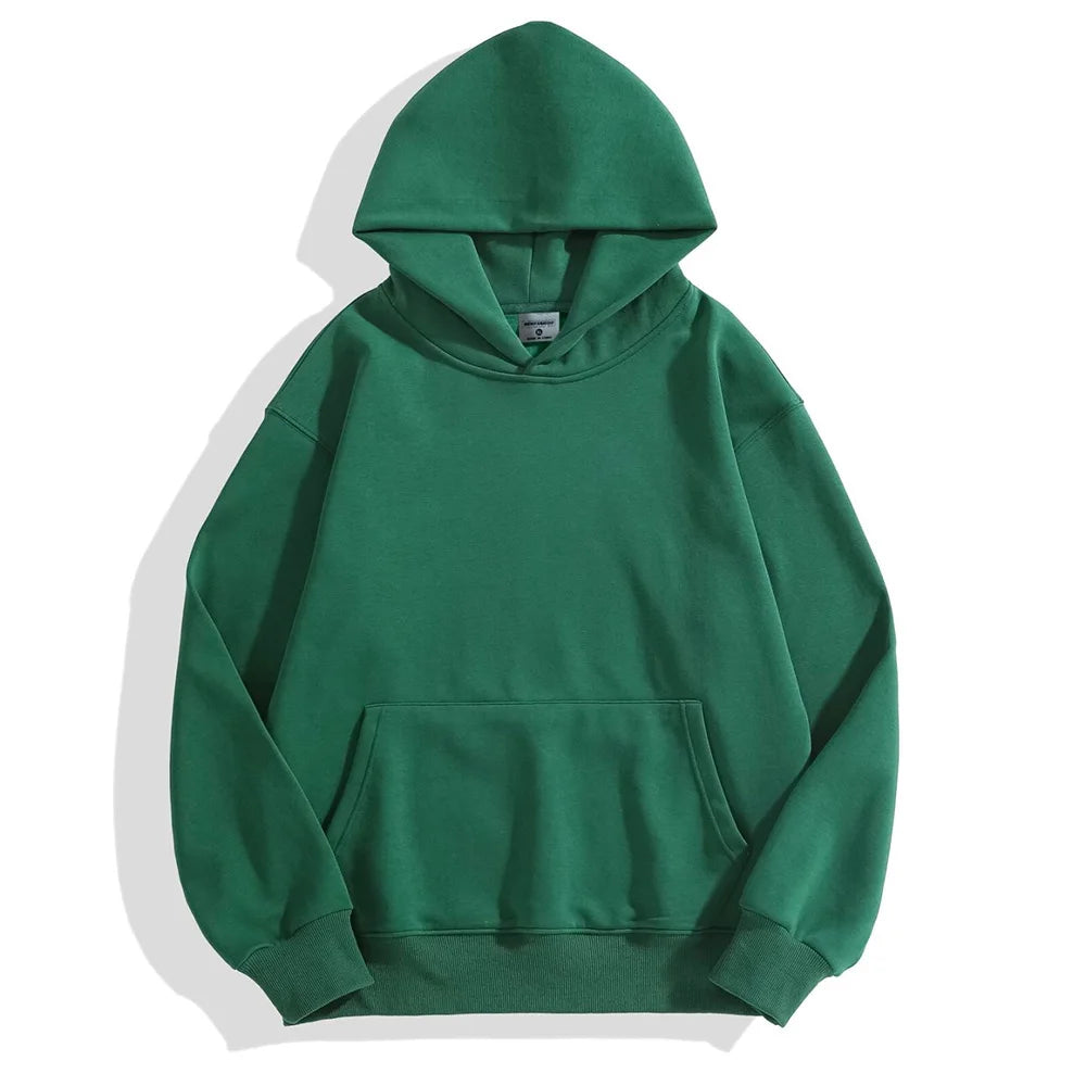 Heavy Weight Cotton Plus Velvet Hooded Sweatshirt