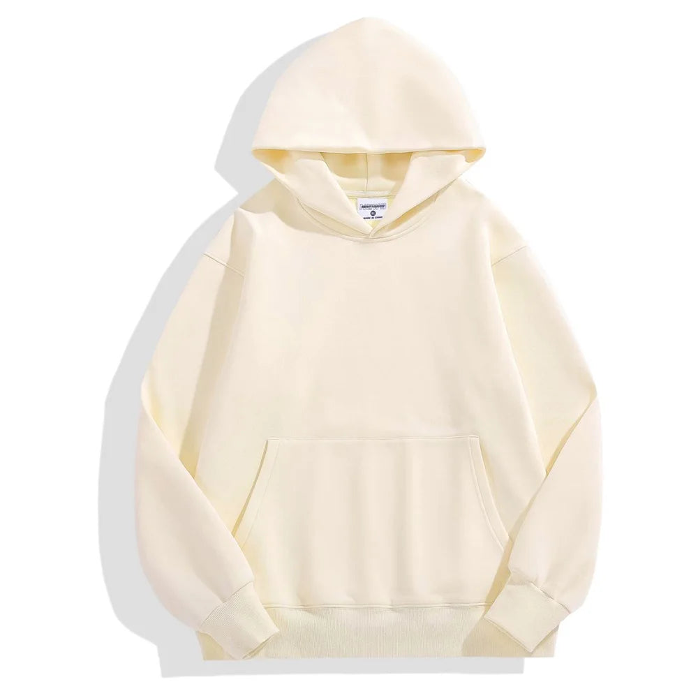 Heavy Weight Cotton Plus Velvet Hooded Sweatshirt