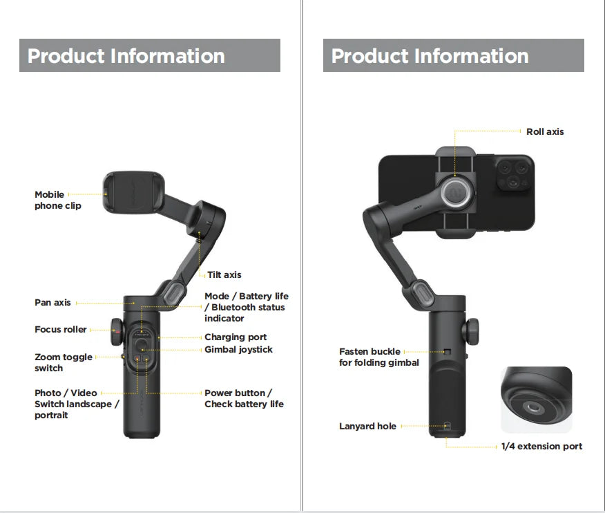 AOCHUAN 3-Axis Handheld Gimbal Stabilizer