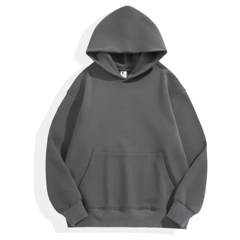 Heavy Weight Cotton Plus Velvet Hooded Sweatshirt