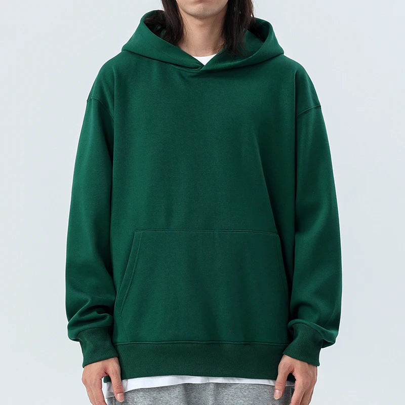 Heavy Weight Cotton Plus Velvet Hooded Sweatshirt