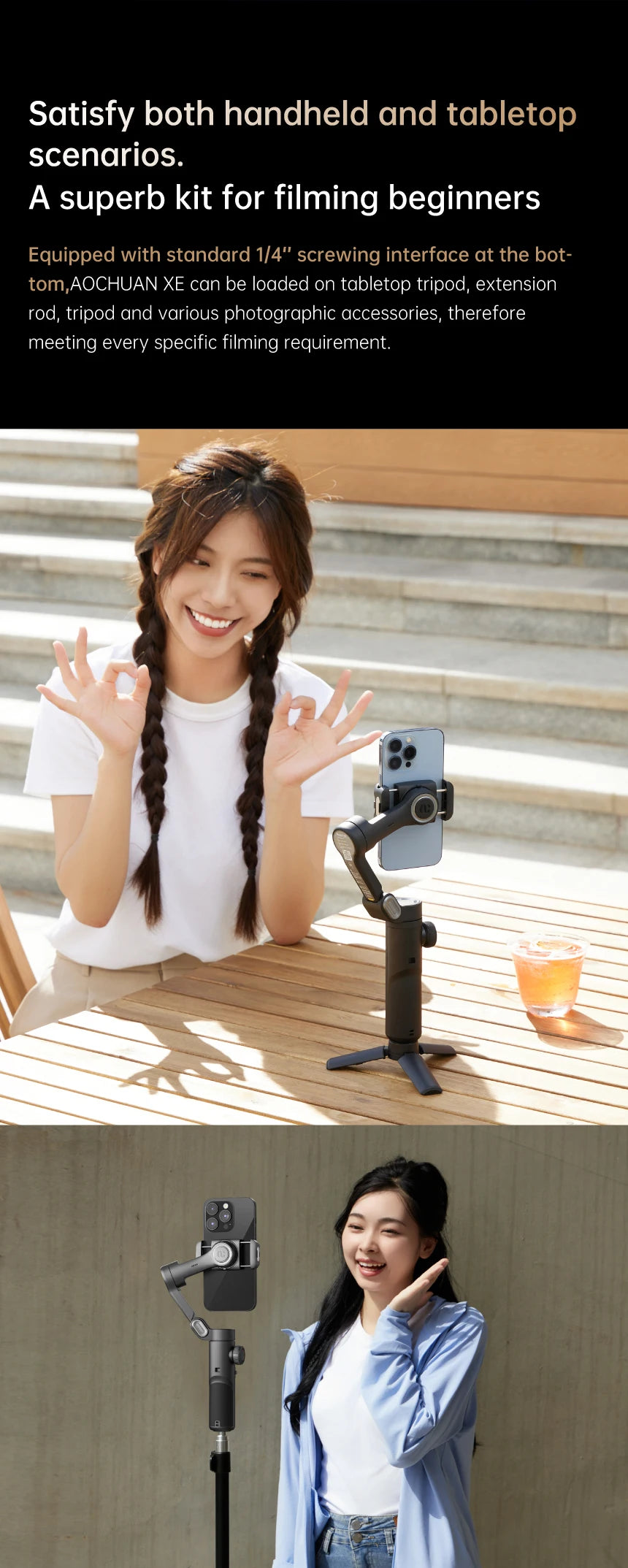 AOCHUAN 3-Axis Handheld Gimbal Stabilizer