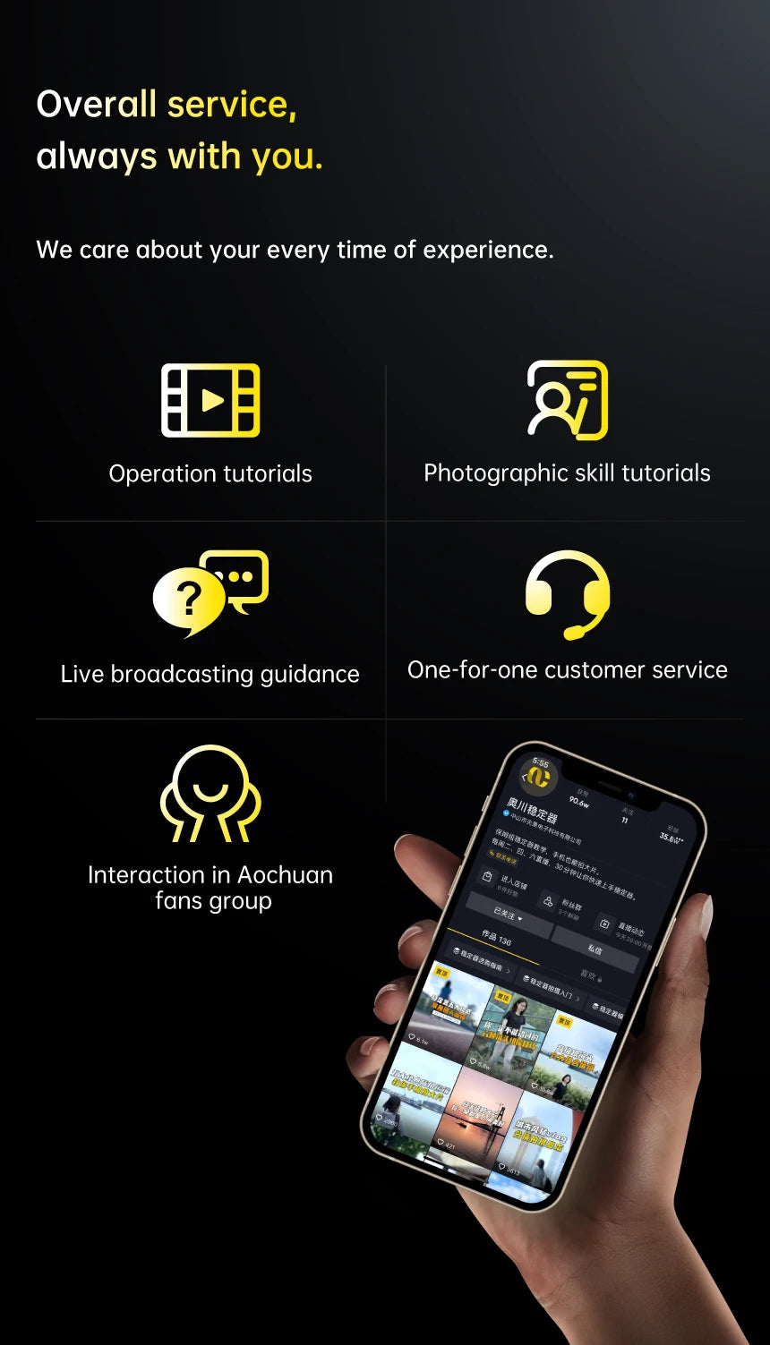 AOCHUAN 3-Axis Handheld Gimbal Stabilizer