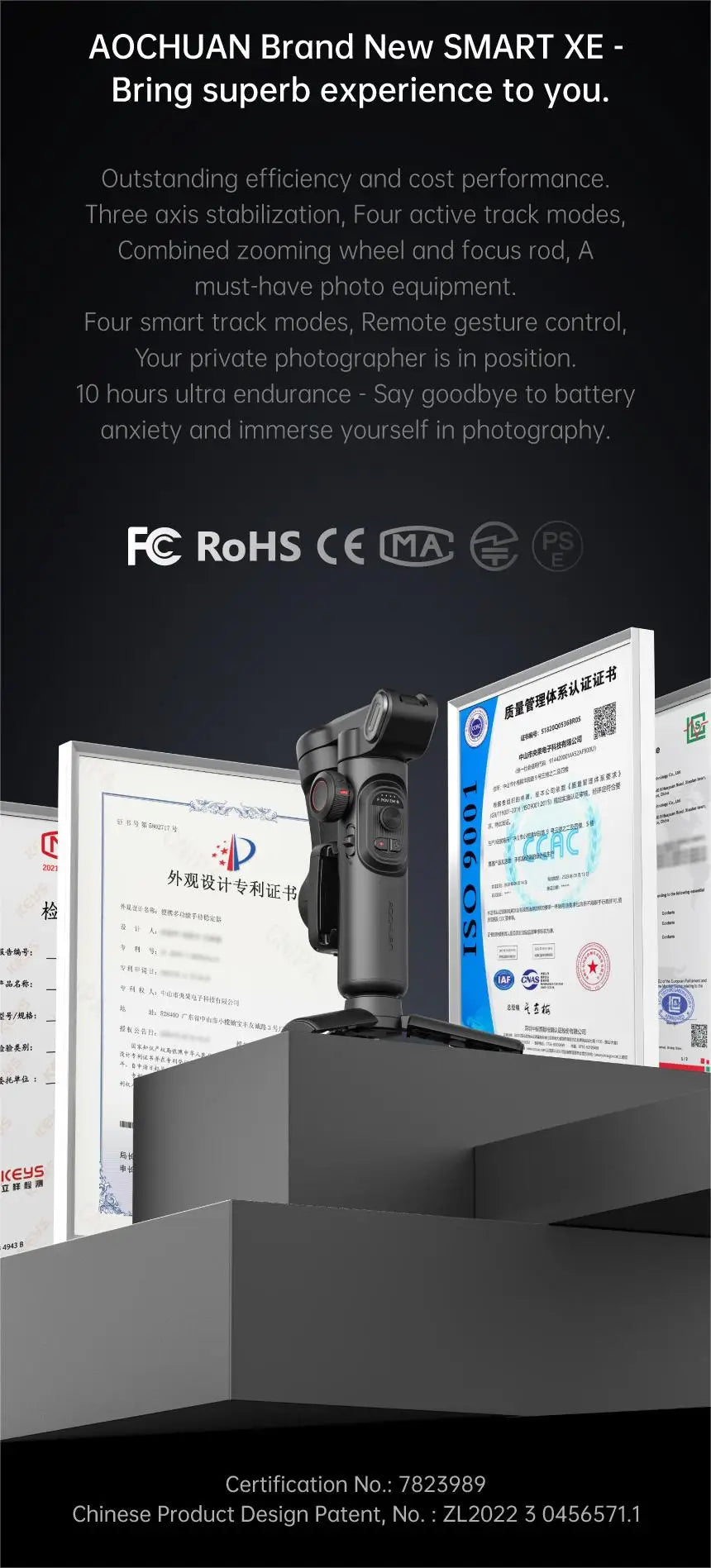 AOCHUAN 3-Axis Handheld Gimbal Stabilizer